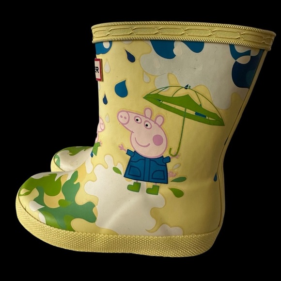 Hunter Original Girls US Toddler 6 Peppa Pig Rain Boots Wellies Muddy Puddles - Picture 4 of 7